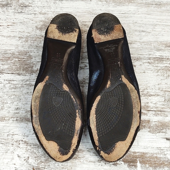🟦Sz 36/6 AGL Attilio Giusti Leombruni Midnight Blue Shimmer Flats - Picture 15 of 16
